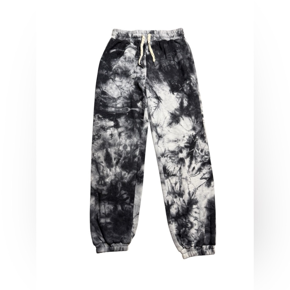 🖤‎ Entro Black & White Tie-Dye Joggers – Size S 🤍✨